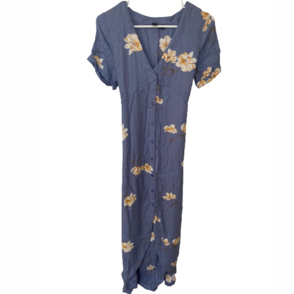 Volcom High Low Button Up Floral Sun Dress